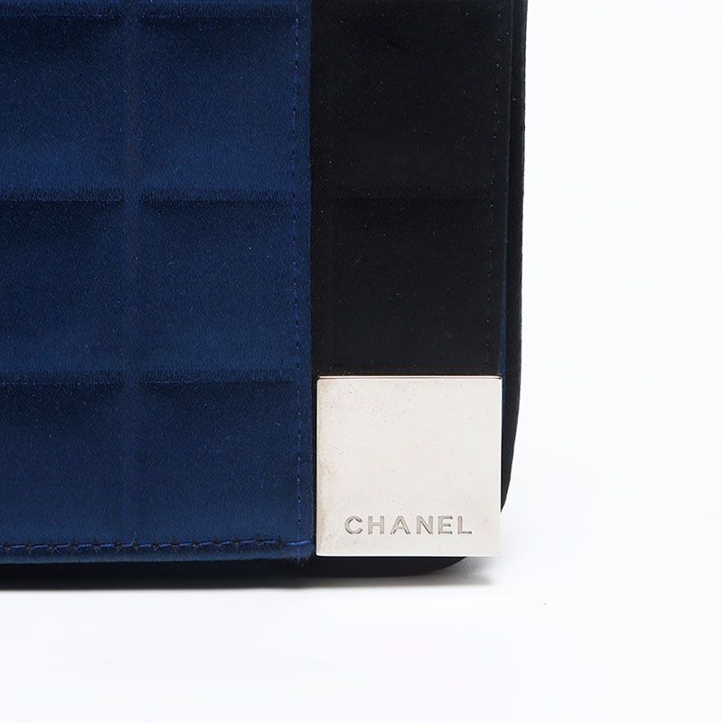 Chanel Shoulder Bag Satin Choco Bar