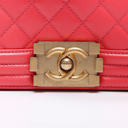 Chanel Shoulder Bag Boy Caviar
