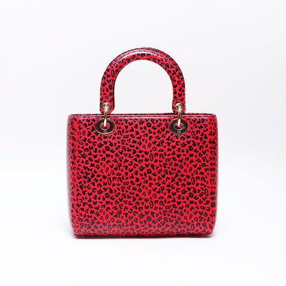 Dior Handbag Leopard Print 2-Way