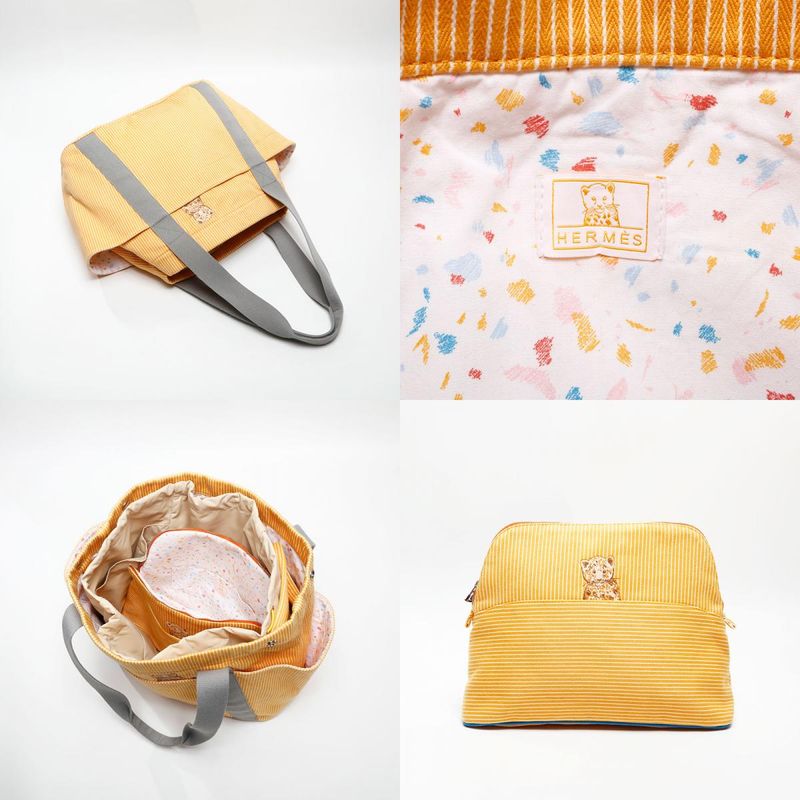 Hermes Tote Mother's Pass Leopard