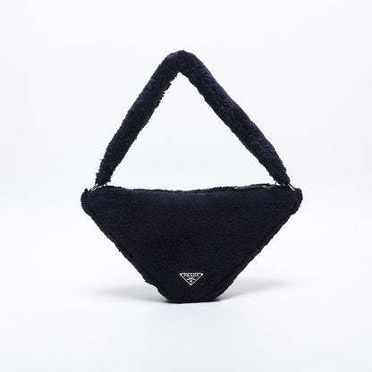 Prada Shoulder Bag Terry Cloth Triangle Pile