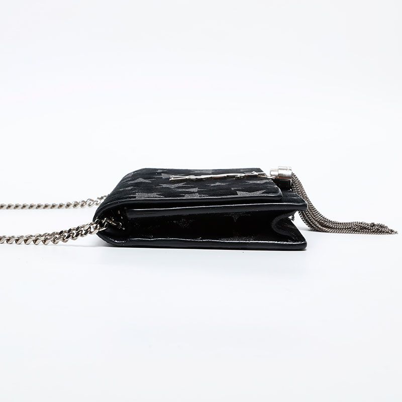 Saint Laurent Yves Shoulder Bag Star Suede Chain Kate
