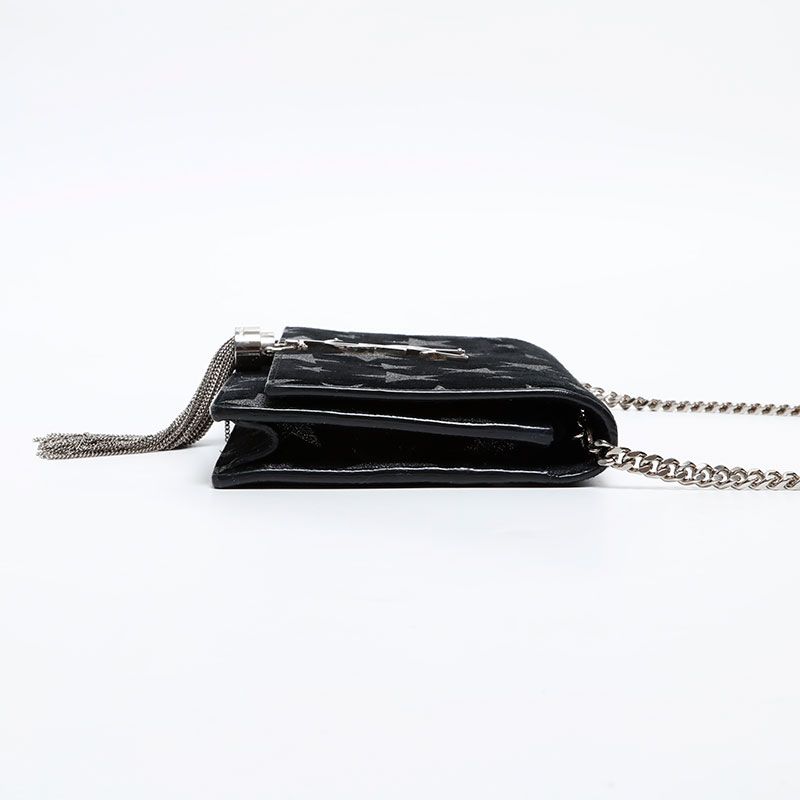 Saint Laurent Yves Shoulder Bag Star Suede Chain Kate
