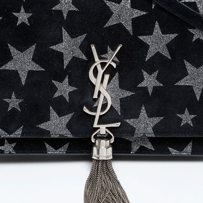 Saint Laurent Yves Shoulder Bag Star Suede Chain Kate