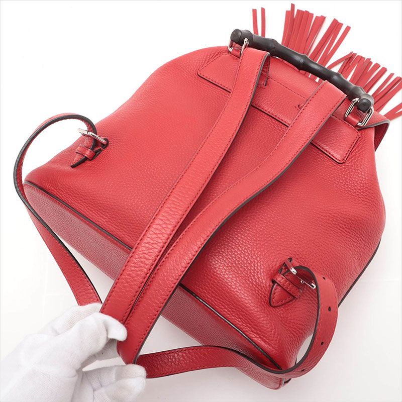 Gucci Backpack Bamboo Leather