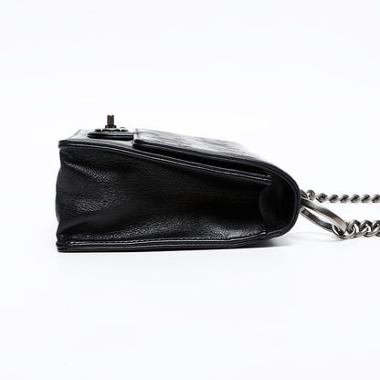 Chanel Shoulder Bag Gunmetal Chain Coco