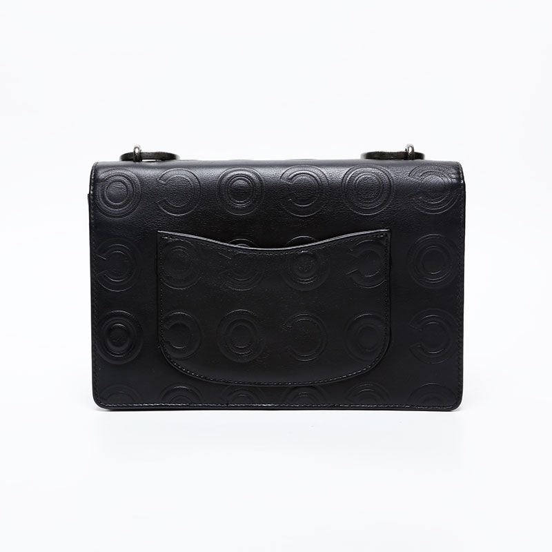 Chanel Shoulder Bag Gunmetal Chain Coco