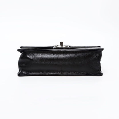 Chanel Shoulder Bag Gunmetal Chain Coco