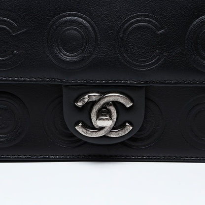 Chanel Shoulder Bag Gunmetal Chain Coco