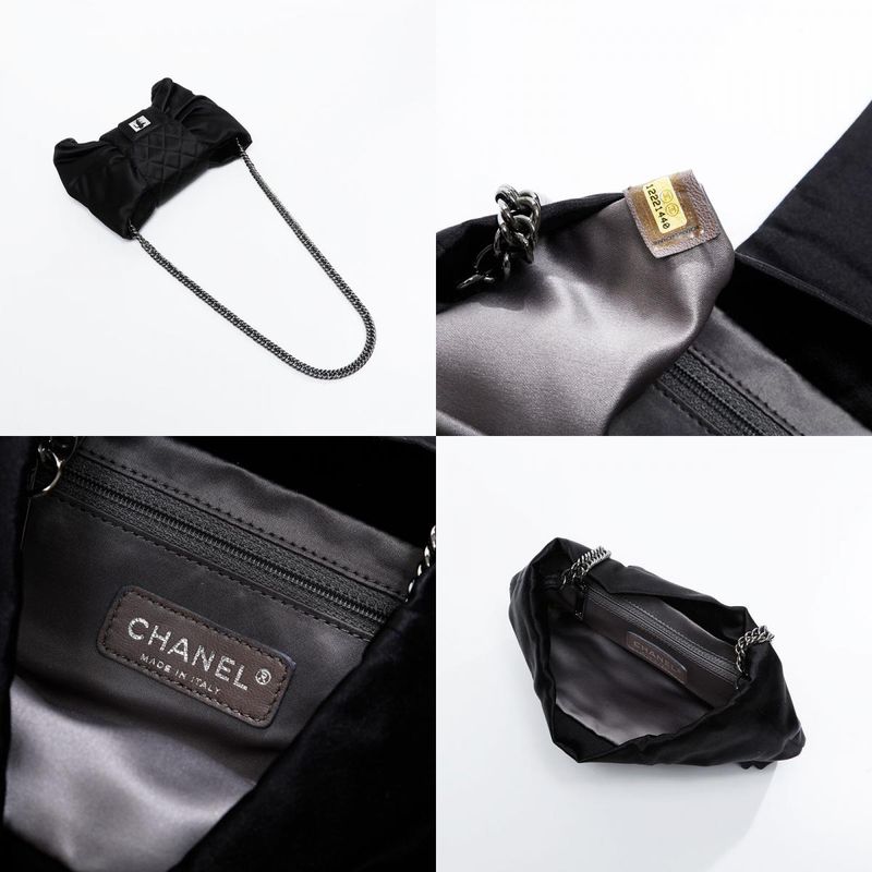 Chanel Shoulder Bag Satin Ribbon