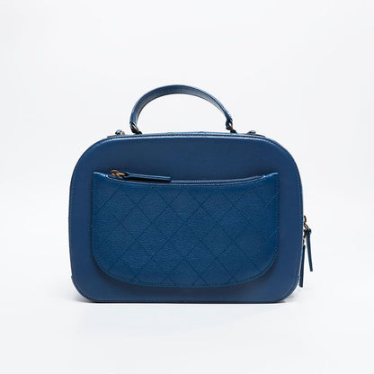 Chanel Shoulder Bag Leather 2-Way Vanity Top Handle
