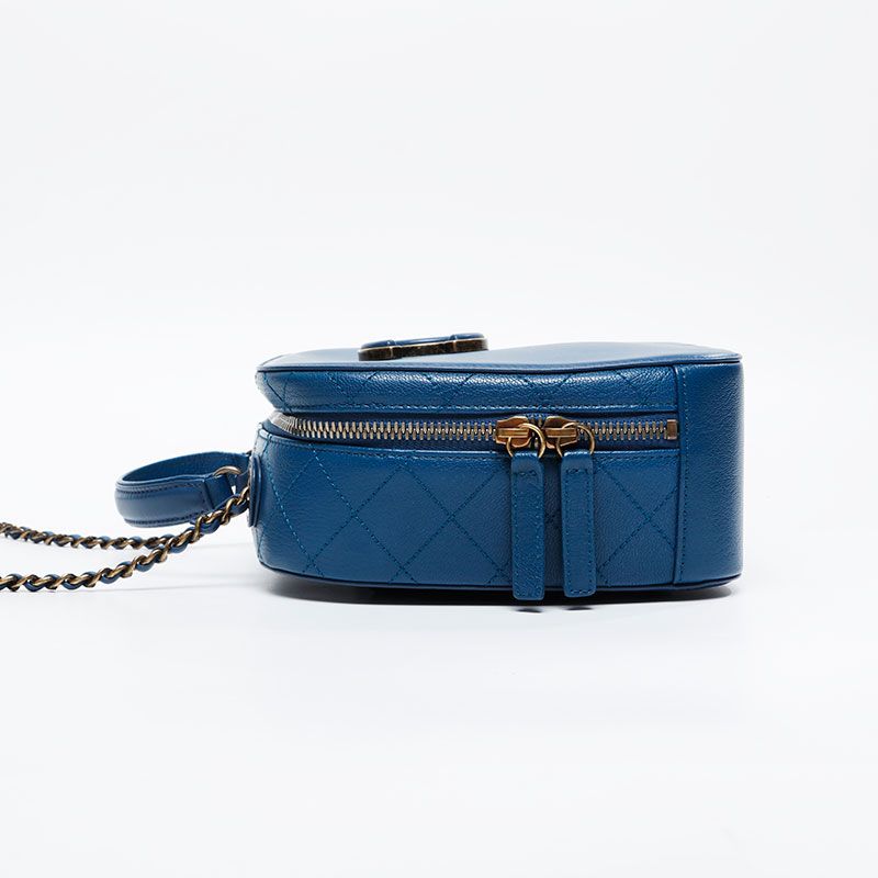 Chanel Shoulder Bag Leather 2-Way Vanity Top Handle