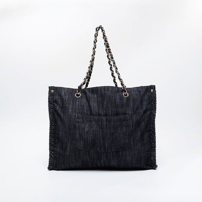 Chanel Tote Denim Night Flight 2.55