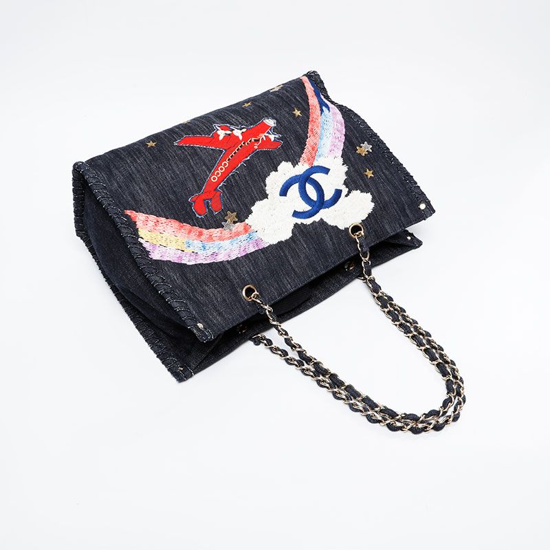 Chanel Tote Denim Night Flight 2.55