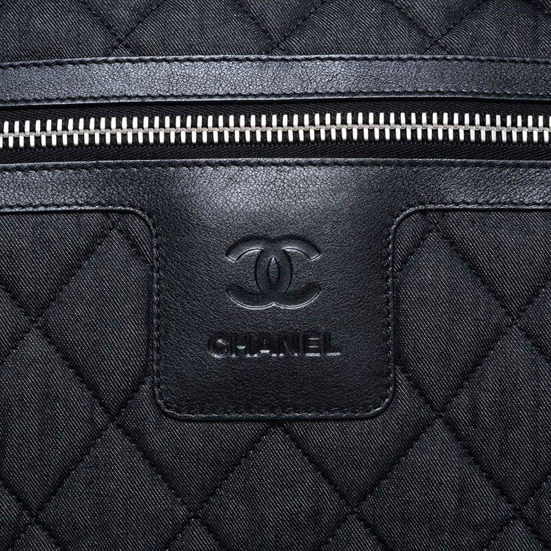 Chanel Boston Bag Denim Canvas Coco Cocoon