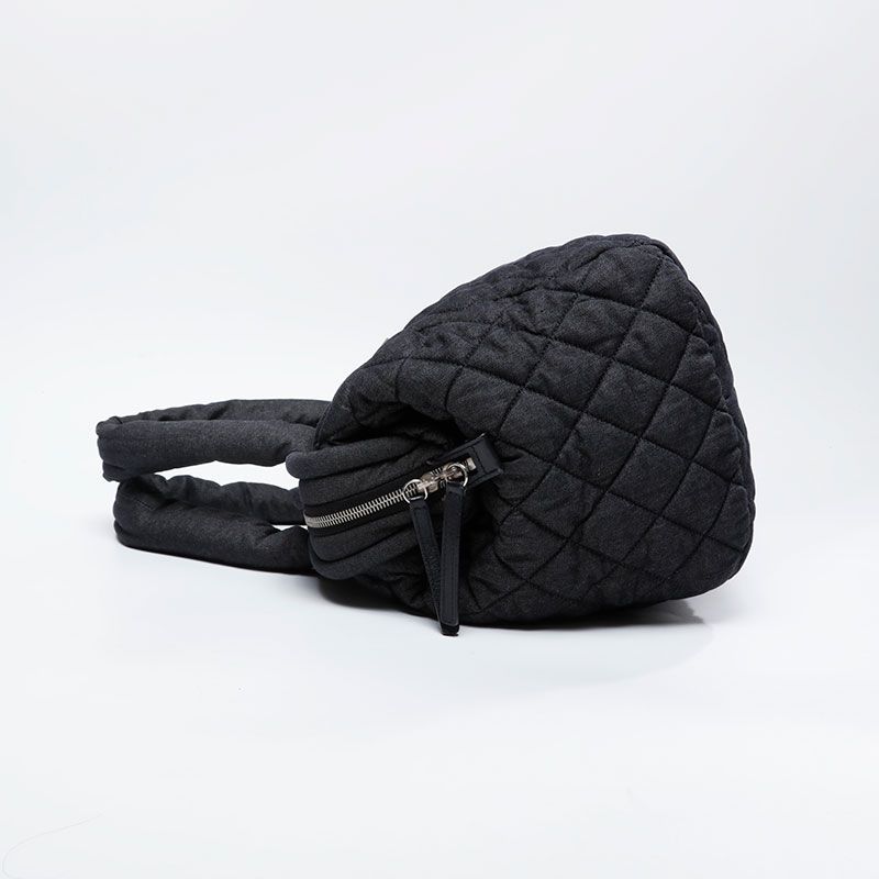 Chanel Boston Bag Denim Canvas Coco Cocoon