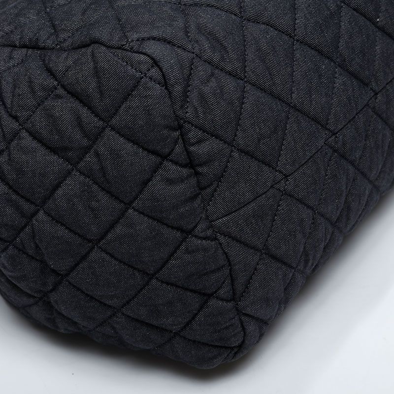 Chanel Boston Bag Denim Canvas Coco Cocoon