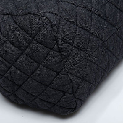 Chanel Boston Bag Denim Canvas Coco Cocoon