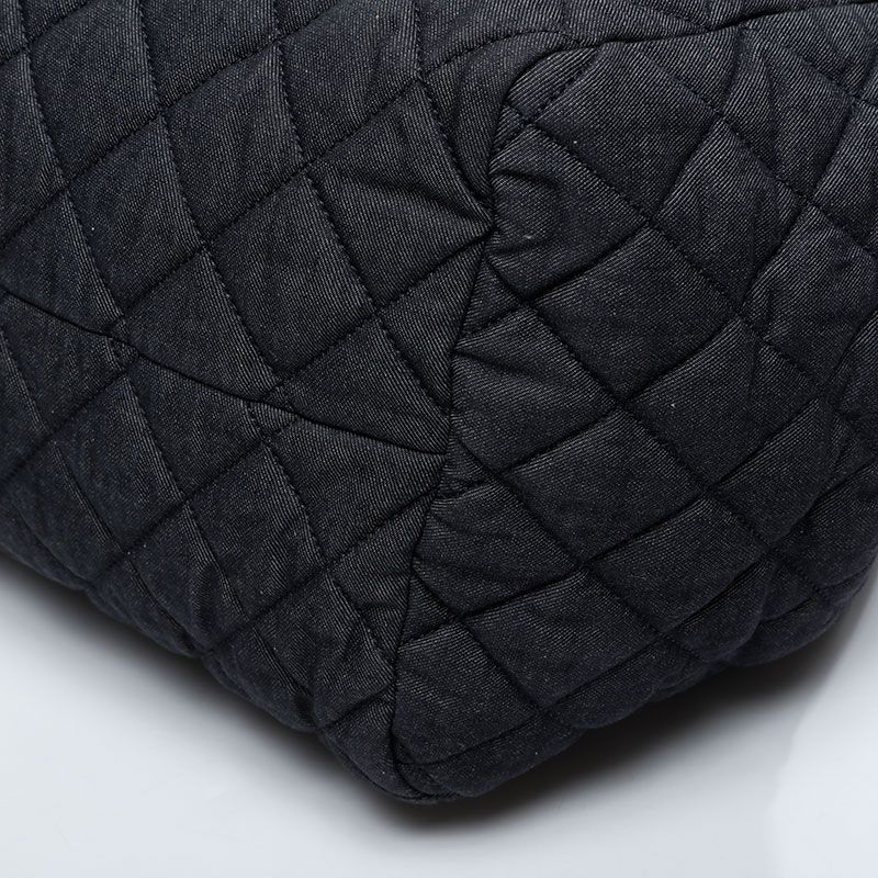 Chanel Boston Bag Denim Canvas Coco Cocoon