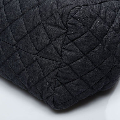 Chanel Boston Bag Denim Canvas Coco Cocoon