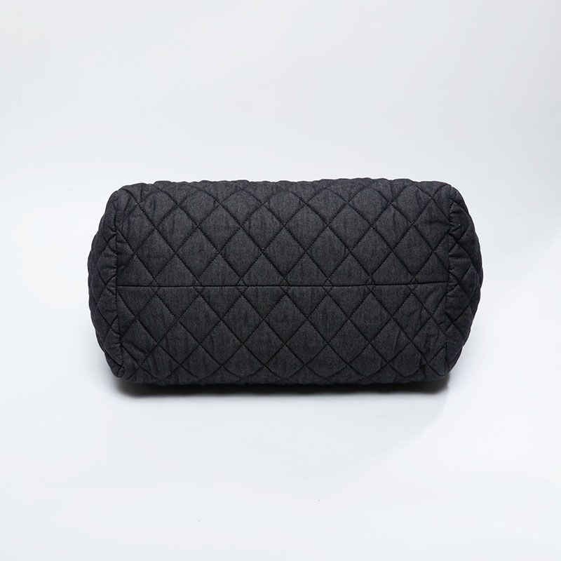 Chanel Boston Bag Denim Canvas Coco Cocoon