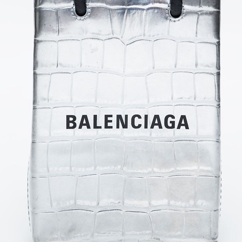 Balenciaga Shoulder Bag Embossed Leather Shopping Phone 2-Way Mini Tote