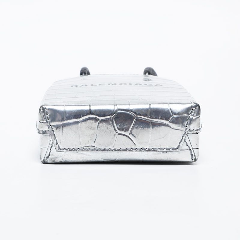 Balenciaga Shoulder Bag Embossed Leather Shopping Phone 2-Way Mini Tote