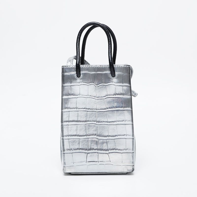 Balenciaga Shoulder Bag Embossed Leather Shopping Phone 2-Way Mini Tote