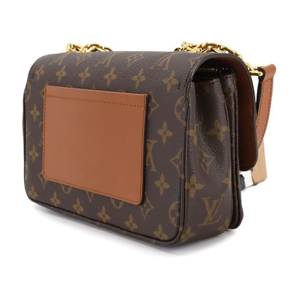Louis Vuitton Monogram Malso Chain Shoulder Bag Leather Caramel 90307823