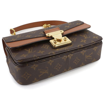 Louis Vuitton Monogram Malso Chain Shoulder Bag Leather Caramel 90307823