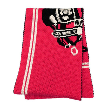 HERMES Muffler - Brid Dougala Red 100% Cashmere Accessories Others