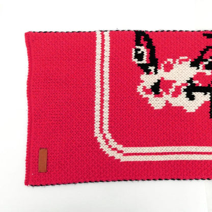 HERMES Muffler - Brid Dougala Red 100% Cashmere Accessories Others