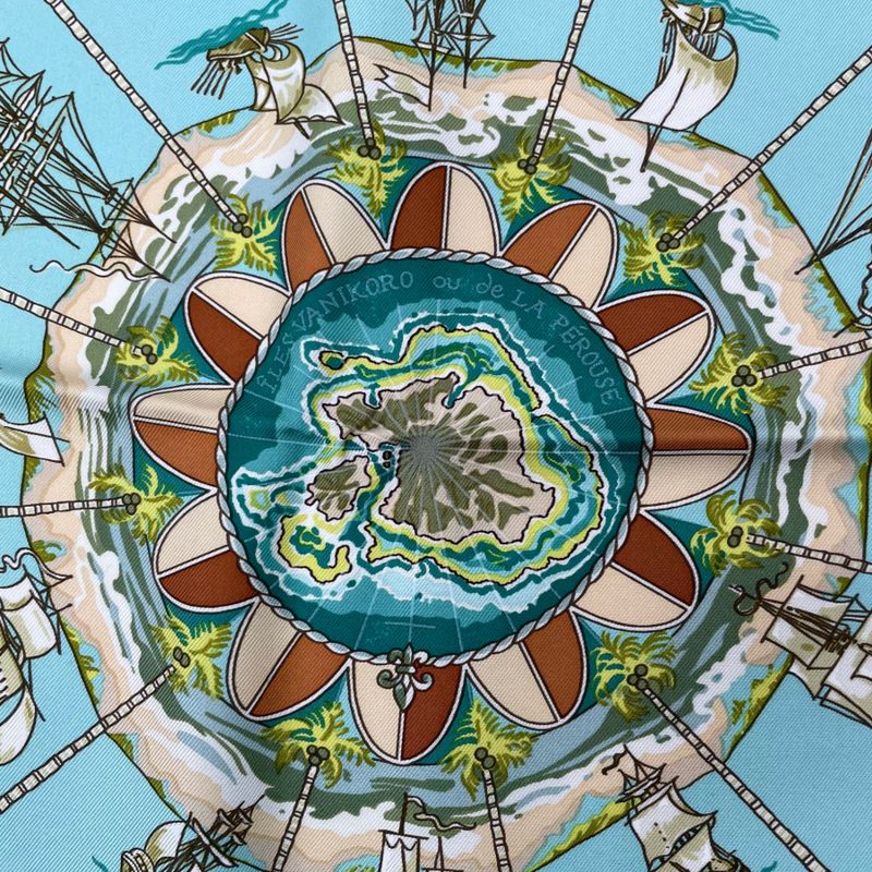 HERMES Scarf Carre 90 100% Silk PER Astra Adastra Through Difficulties To