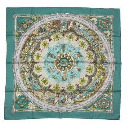 HERMES Scarf Carre 90 100% Silk PER Astra Adastra Through Difficulties To