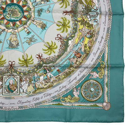 HERMES Scarf Carre 90 100% Silk PER Astra Adastra Through Difficulties To