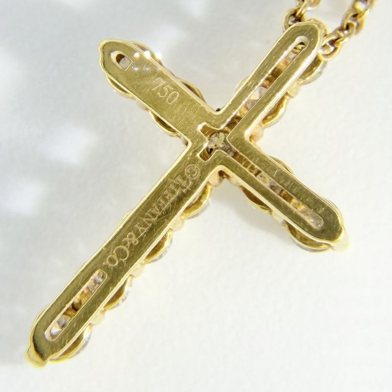 Tiffany & Co Necklace Women's Jewelry Accessories - Cross Pendant Small 18K