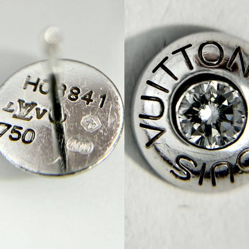 Louis Vuitton Earrings Ladies Puss Dreille Clou Jewelry Accessories Round 18K