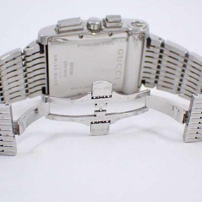 Gucci Chrono Metro Chronograph Quartz Watch White Dial SS