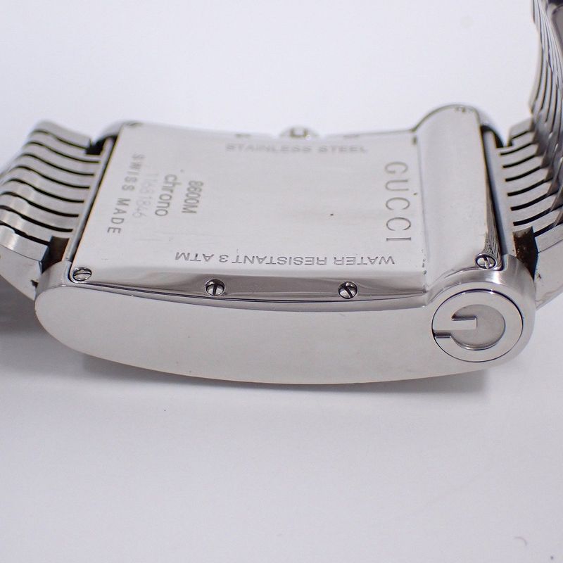 Gucci Chrono Metro Chronograph Quartz Watch White Dial SS