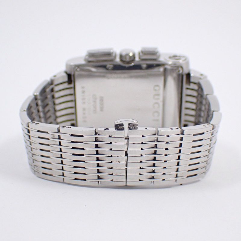 Gucci Chrono Metro Chronograph Quartz Watch White Dial SS