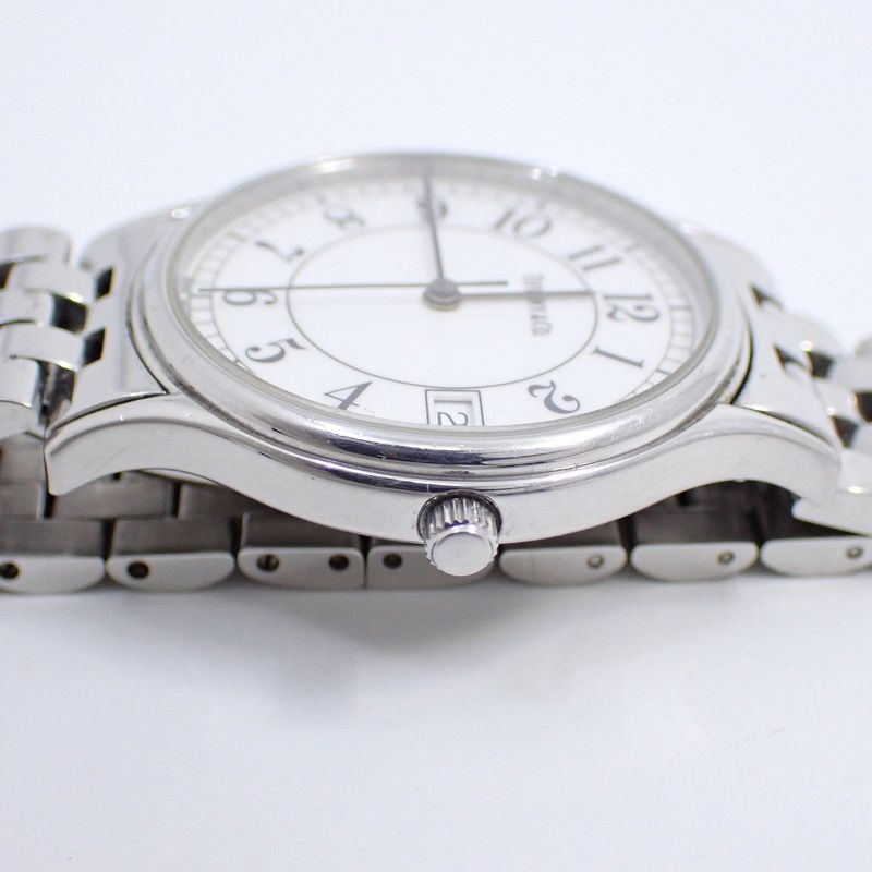 Tiffany & Co. Classic Quartz Watch Arabic Index White Dial SS