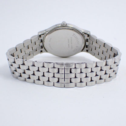 Tiffany & Co. Classic Quartz Watch Arabic Index White Dial SS