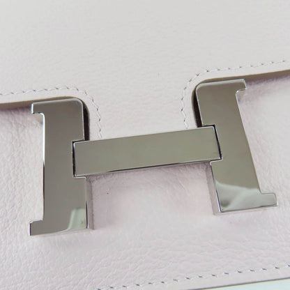 HERMES Constance Slim Eva Color Mauvepere Silver Hardware Wallet Bifold Wallet