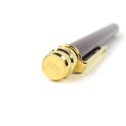 Cartier Santos De Cartier Twist Ballpoint Pen Bold Gold With Case Made In