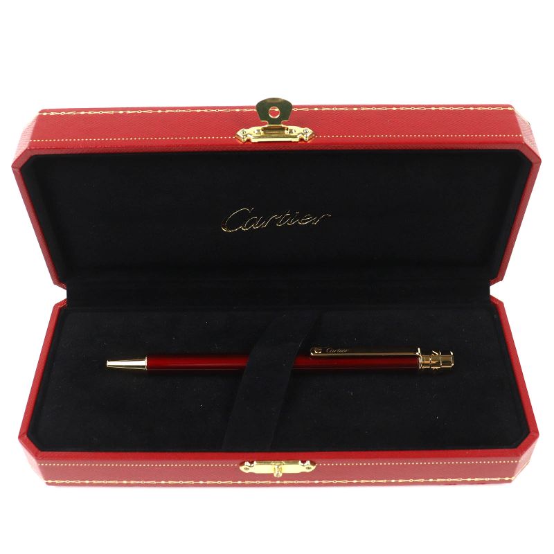 Cartier Santos De Cartier Twist Ballpoint Pen Bold Gold With Case Made In