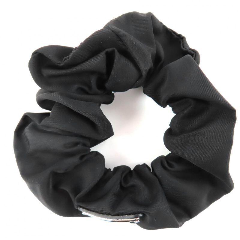 PRADA 1if015 Re-nylon Scrunchie Hair Tie Hair Accessory Black Ladies With