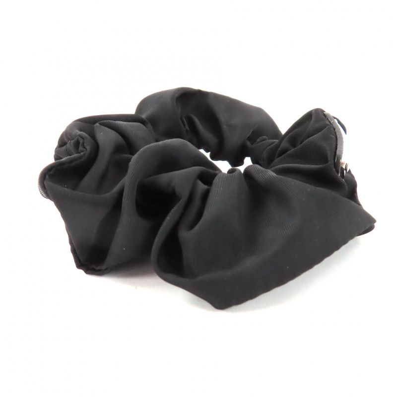 PRADA 1if015 Re-nylon Scrunchie Hair Tie Hair Accessory Black Ladies With
