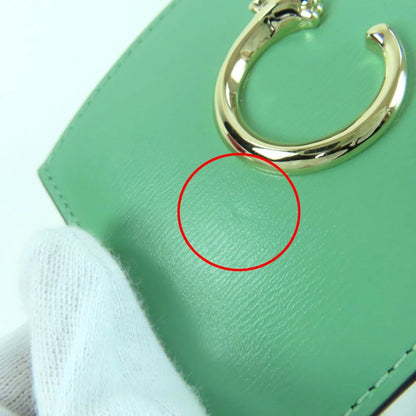 Cartier Card Holder Panther C Grain Cuffskin Seji Green Card Case Gold Hardware