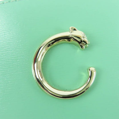 Cartier Card Holder Panther C Grain Cuffskin Seji Green Card Case Gold Hardware