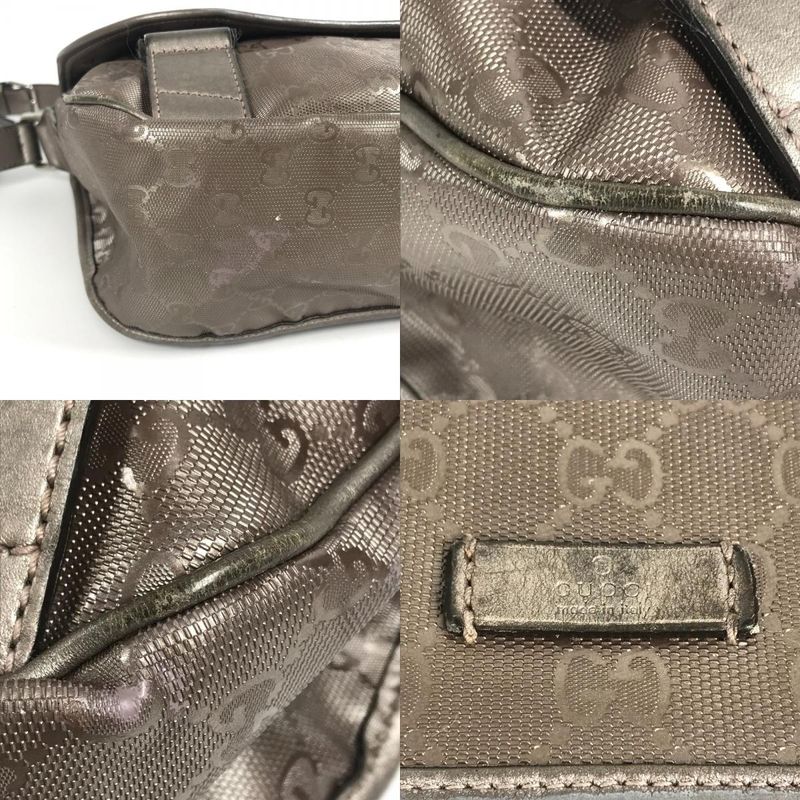 GUCCI Shoulder Bag GG Implement Logo 201732 GG Implement Metallic